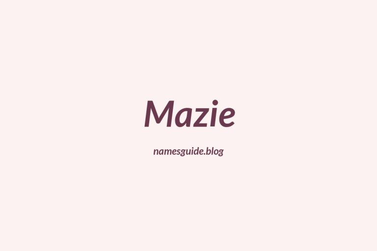 50+ Unique Middle Names for Mazie