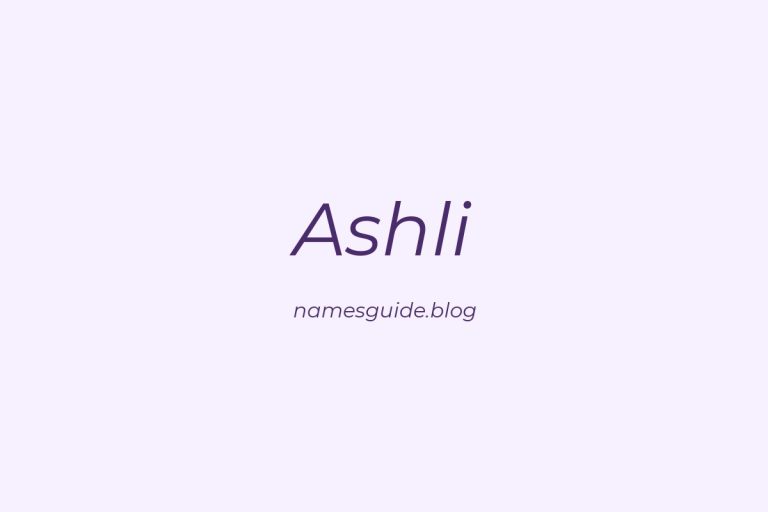 42+ Unique Middle Names for Ashli