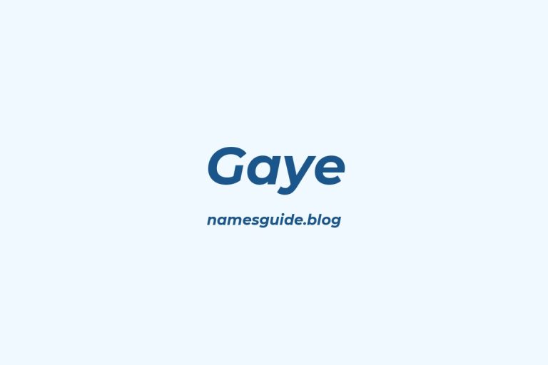 59+ Unique Middle Names for Gaye