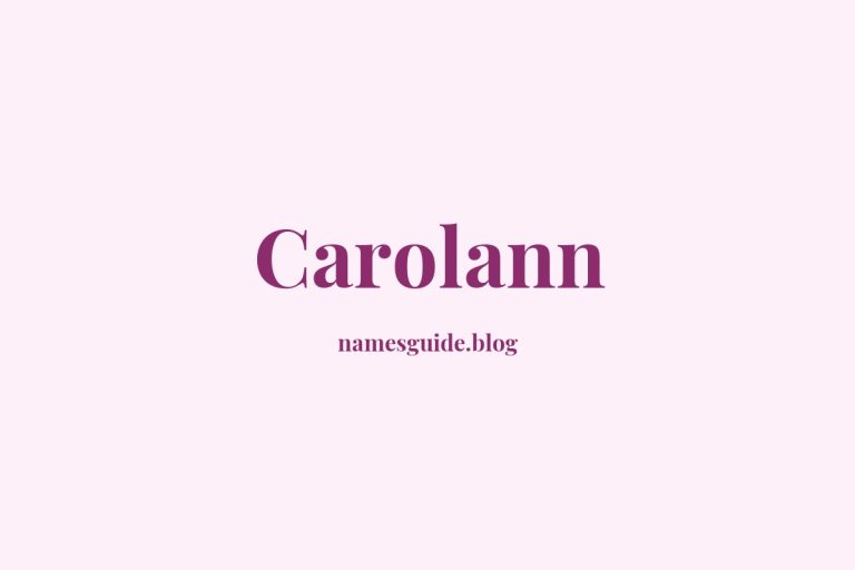 43+ Unique Middle Names for Carolann