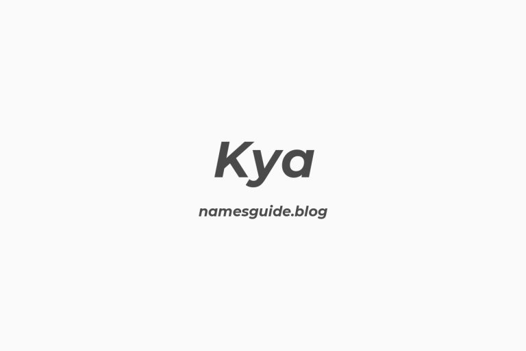 53+ Unique Middle Names for Kya