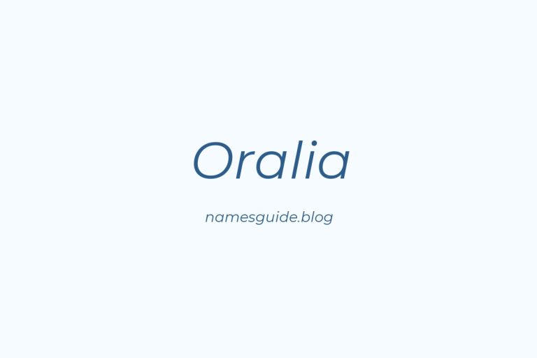 57+ Unique Middle Names for Oralia