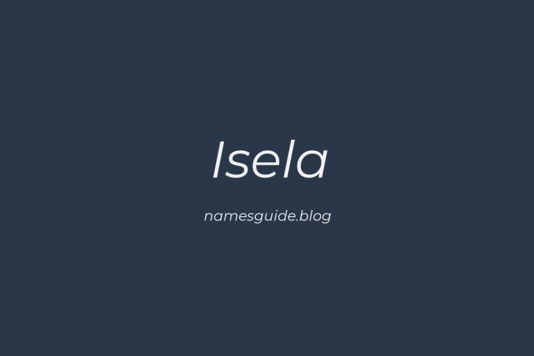 57+ Unique Middle Names for Isela