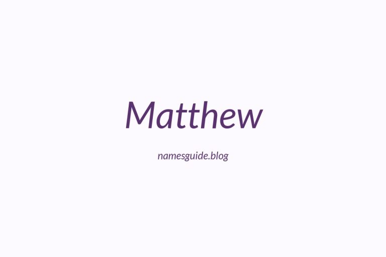 59+ Unique Middle Names for Matthew