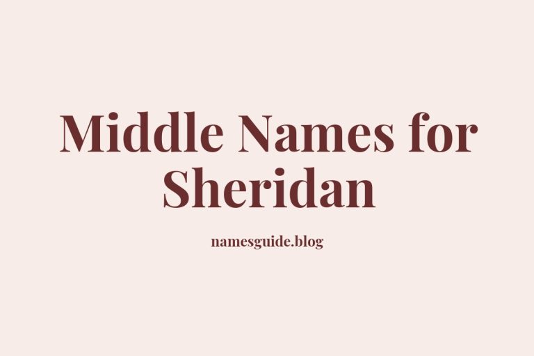 49+ Unique Middle Names for Sheridan