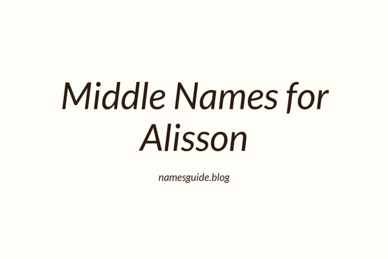 52+ Unique Middle Names for Alisson