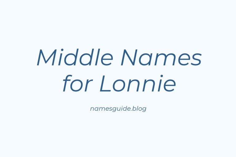 52+ Unique Middle Names for Lonnie