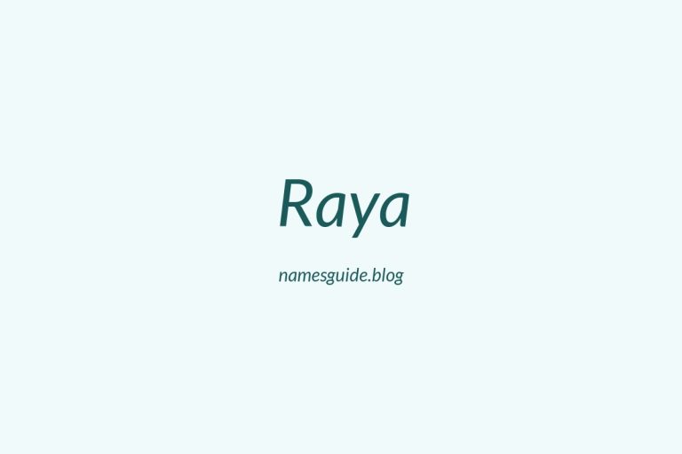 57+ Unique Middle Names for Raya