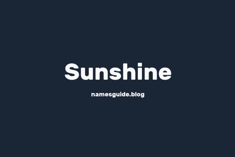 55+ Unique Middle Names for Sunshine