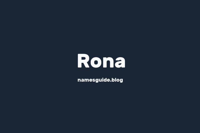 68+ Perfect Middle Names for Rona: Find the Ideal Match