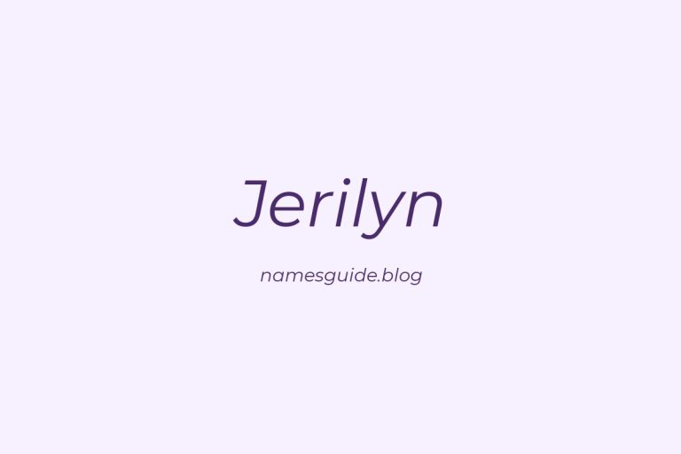 70+ Beautiful Middle Names for Jerilyn