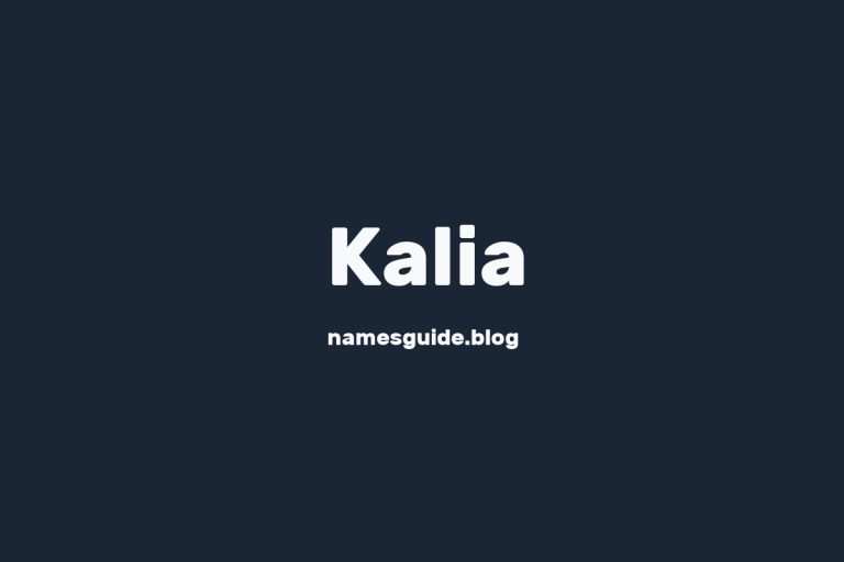46+ Perfect Middle Names for Kalia