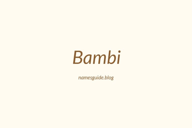 44+ Perfect Middle Names for Bambi: A Comprehensive List