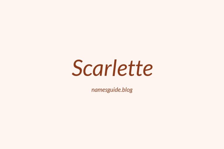 85+ Beautiful Middle Names for Scarlette
