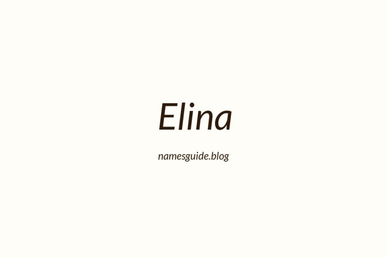 41+ Beautiful Middle Names for Elina