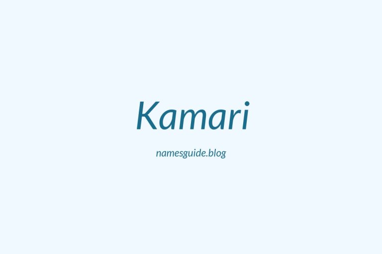 43+ Middle Names for Kamari: The Perfect Complement