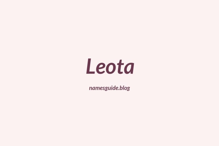 51+ Perfect Middle Names for Leota