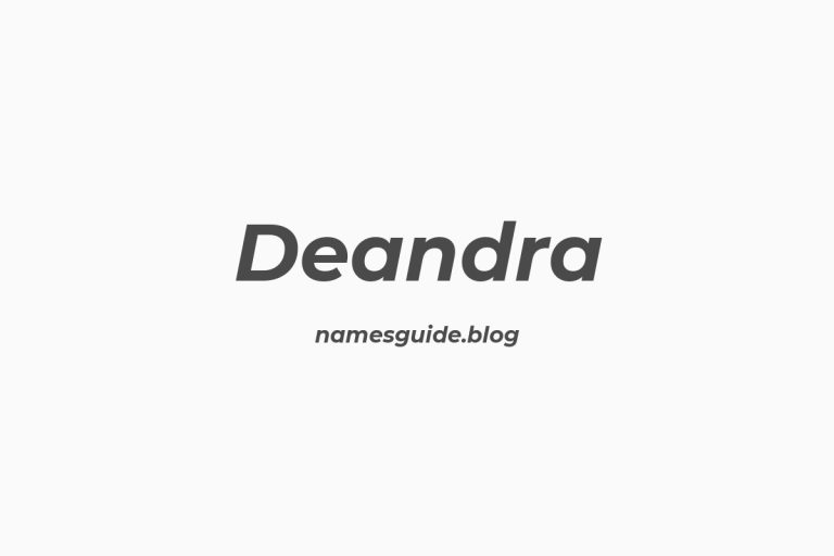 43+ Beautiful Middle Names for Deandra