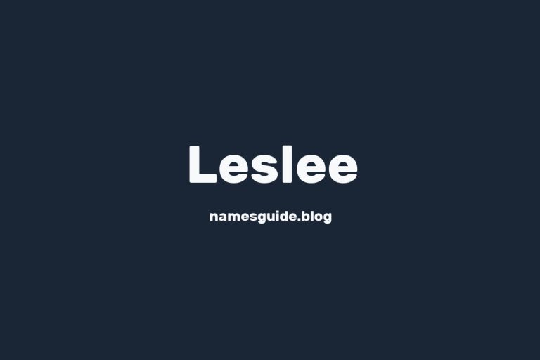 45+ Middle Names for Leslee: The Perfect Complement