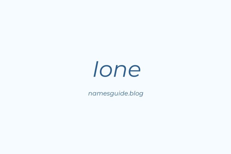 80+ Beautiful Middle Names for Ione