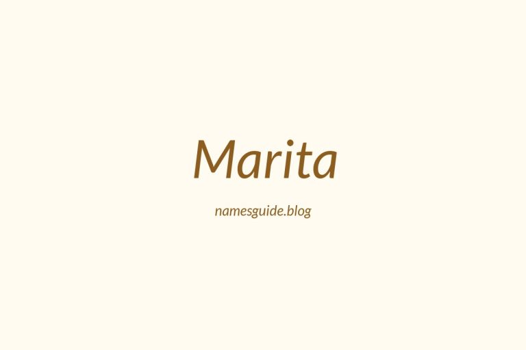 41+ Beautiful Middle Names for Marita