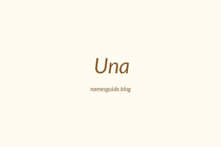 51+ Beautiful Middle Names for Una