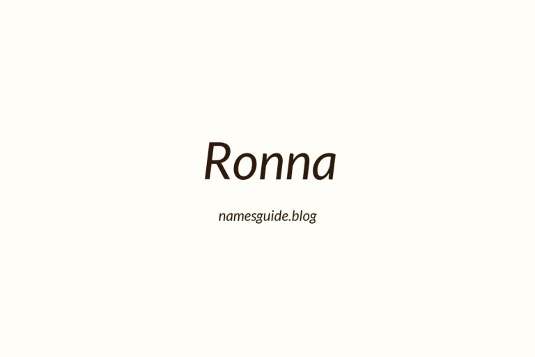 48+ Perfect Middle Names for Ronna