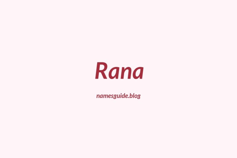 43+ Beautiful Middle Names for Rana: Find the Perfect Match