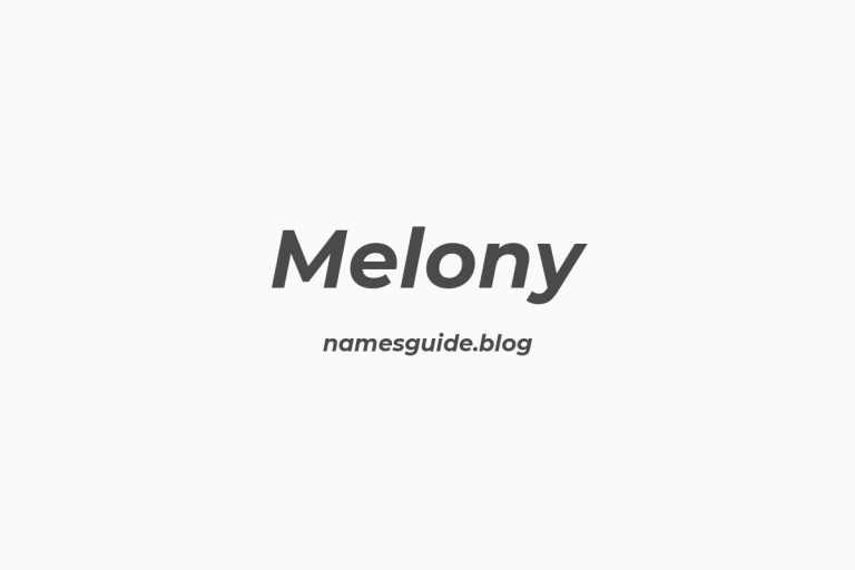 56+ Perfect Middle Names for Melony