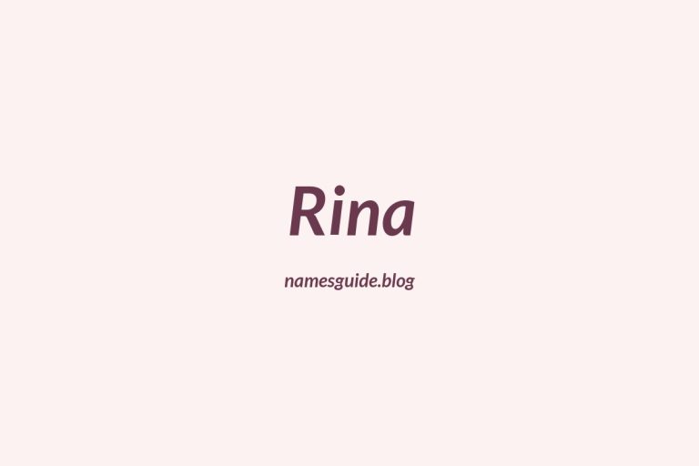 45+ Beautiful Middle Names for Rina