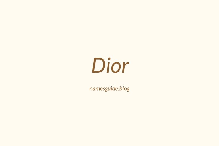 37+ Chic Middle Names for Dior: The Perfect Complement