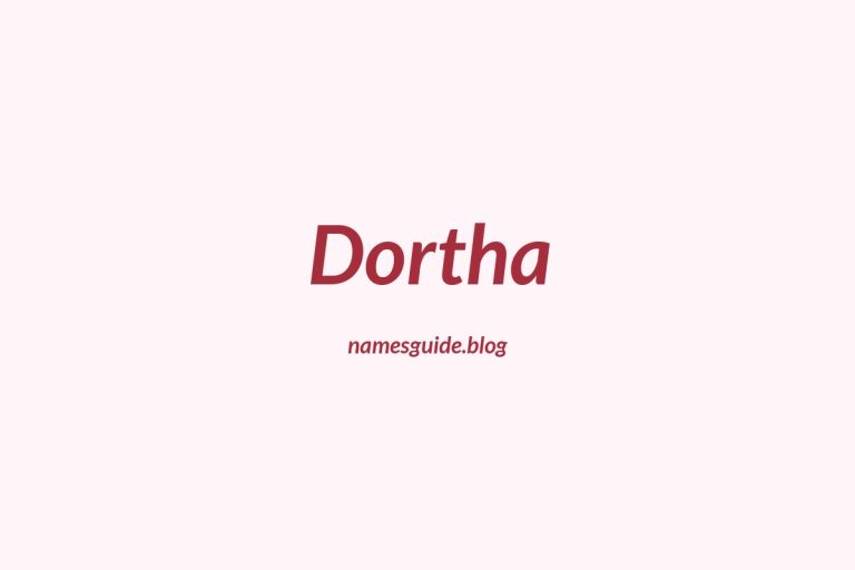 81+ Beautiful Middle Names for Dortha: Find the Perfect Fit