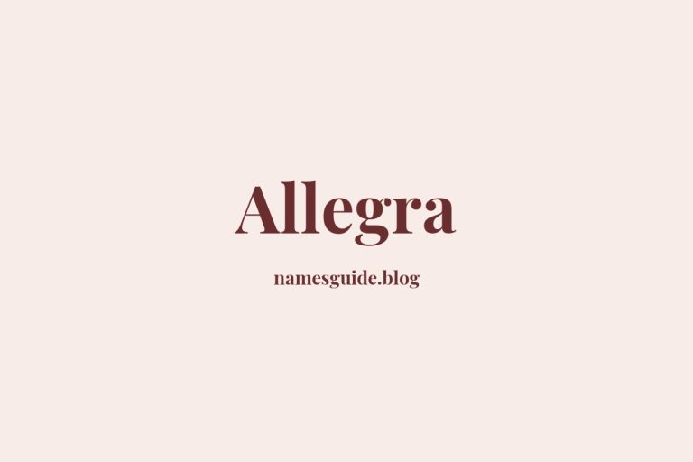 59+ Beautiful Middle Names for Allegra