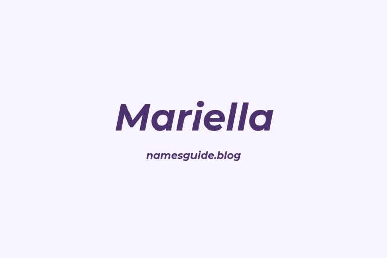 42+ Beautiful Middle Names for Mariella
