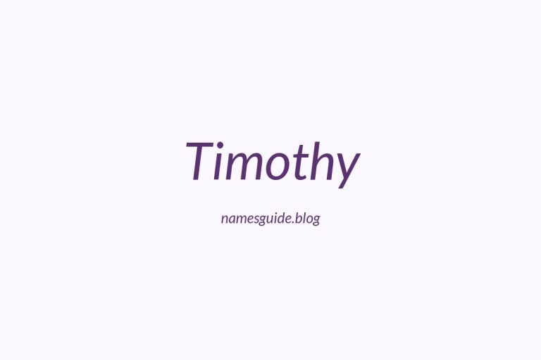 40+ Perfect Middle Names for Timothy