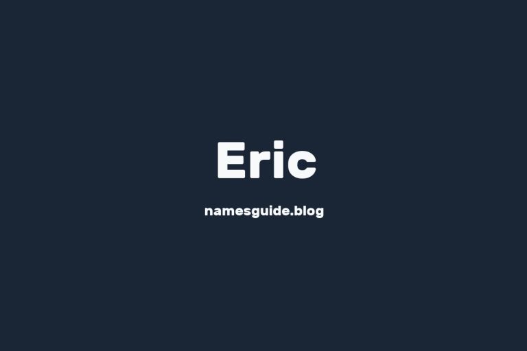37+ Perfect Middle Names for Eric: Find the Best Fit