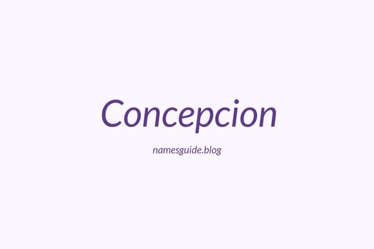 59+ Beautiful Middle Names for Concepcion