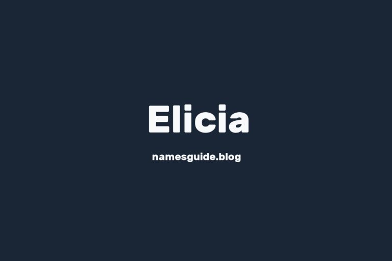 52+ Beautiful Middle Names for Elicia