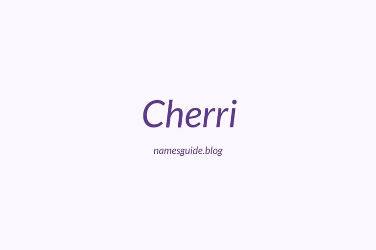 85+ Beautiful Middle Names for Cherri