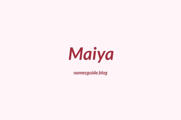 38+ Beautiful Middle Names for Maiya