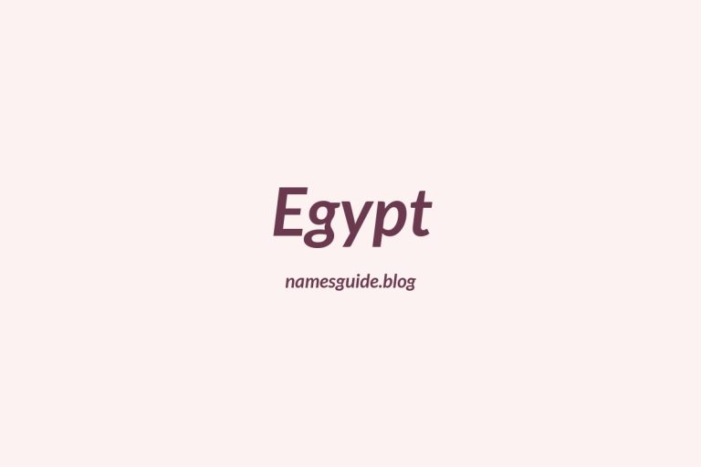 84+ Middle Names for Egypt: The Ultimate List