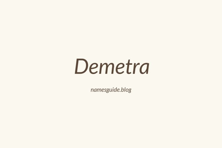 85+ Beautiful Middle Names for Demetra
