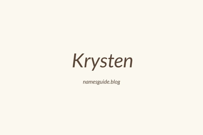 38+ Perfect Middle Names for Krysten