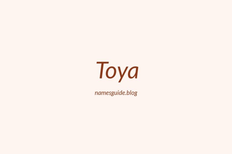 58+ Perfect Middle Names for Toya
