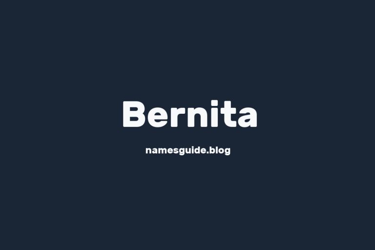 50+ Beautiful Middle Names for Bernita