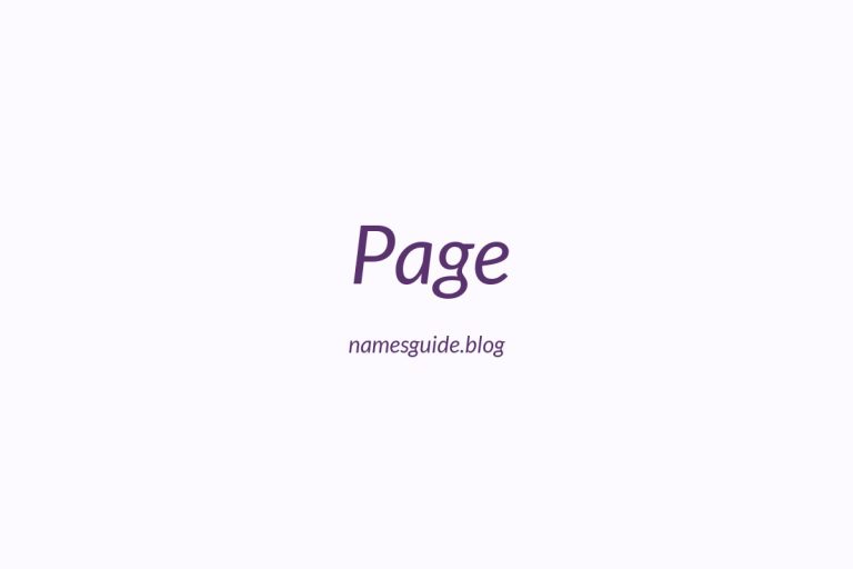 63+ Middle Names for Page: The Ultimate Guide