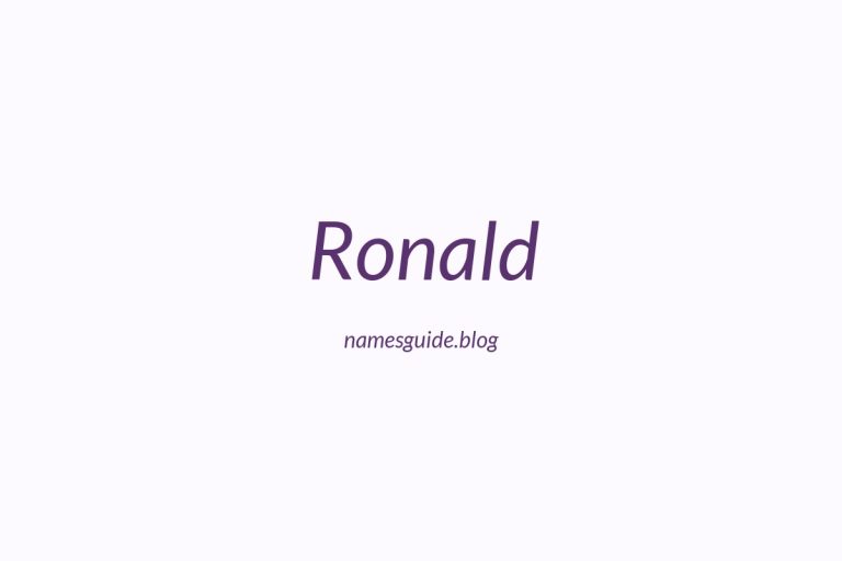 74+ Middle Names for Ronald: The Ultimate Guide