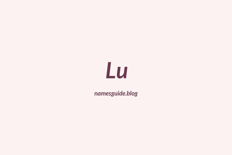 39+ Perfect Middle Names for Lu
