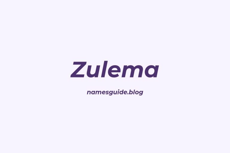 59+ Middle Names for Zulema: The Perfect Complement
