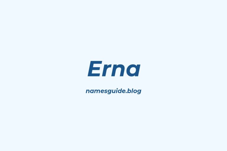 42+ Unique Middle Names for Erna
